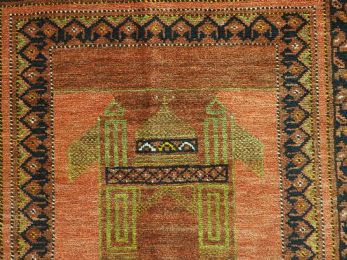 ANTIQUE QARQEEN AFGHAN TURKMEN PRAYER RUG SUPERB CONDITION CIRCA 1920 - ADDITIONAL PHOTO 5