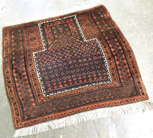 ANTIQUE TIMURI BALUCH PRAYER RUG 'DOKHTAREQAZI' DESIGN CIRCA 1890 - ADDITIONAL PHOTO 1