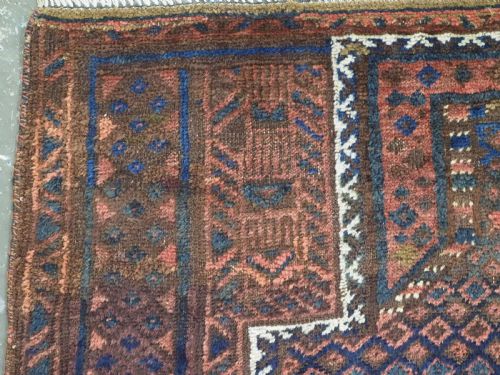ANTIQUE TIMURI BALUCH PRAYER RUG 'DOKHTAREQAZI' DESIGN CIRCA 1890 - ADDITIONAL PHOTO 4