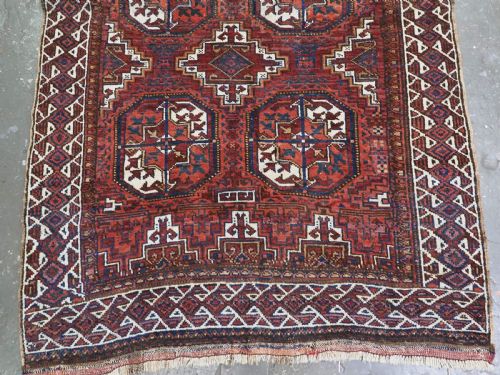 ANTIQUE RUG BY THE QUCHAN KURDS BALUCH SALAR KHANI DESIGN CIRCA 1900 - ADDITIONAL PHOTO 4