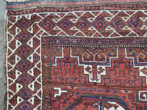 ANTIQUE RUG BY THE QUCHAN KURDS BALUCH SALAR KHANI DESIGN CIRCA 1900 - ADDITIONAL PHOTO 5