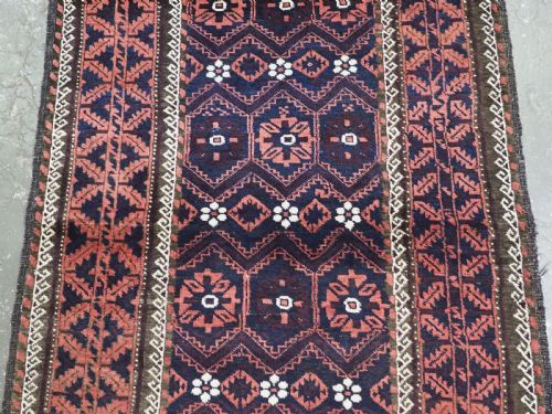 ANTIQUE KHORASAN BALUCH RUG WITH MINA KHANI DESIGN CIRCA 1900 - ADDITIONAL PHOTO 2