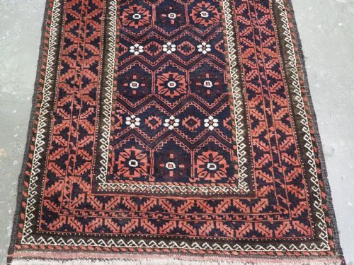 ANTIQUE KHORASAN BALUCH RUG WITH MINA KHANI DESIGN CIRCA 1900 - ADDITIONAL PHOTO 3