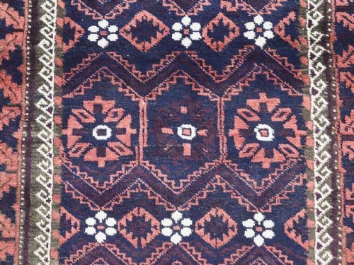 ANTIQUE KHORASAN BALUCH RUG WITH MINA KHANI DESIGN CIRCA 1900 - ADDITIONAL PHOTO 7