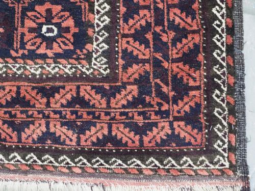ANTIQUE KHORASAN BALUCH RUG WITH MINA KHANI DESIGN CIRCA 1900 - ADDITIONAL PHOTO 9