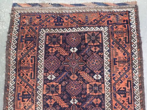 ANTIQUE KHORASAN BALUCH RUG WITH MINA KHANI VARIANT DESIGN CIRCA 1880 - ADDITIONAL PHOTO 2