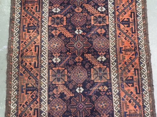ANTIQUE KHORASAN BALUCH RUG WITH MINA KHANI VARIANT DESIGN CIRCA 1880 - ADDITIONAL PHOTO 3