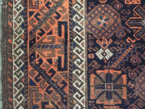 ANTIQUE KHORASAN BALUCH RUG WITH MINA KHANI VARIANT DESIGN CIRCA 1880 - ADDITIONAL PHOTO 6