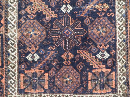 ANTIQUE KHORASAN BALUCH RUG WITH MINA KHANI VARIANT DESIGN CIRCA 1880 - ADDITIONAL PHOTO 9