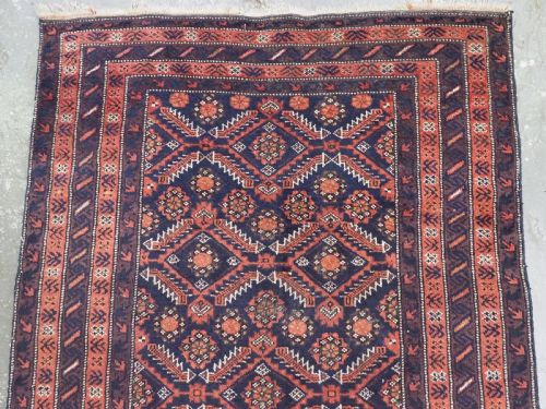 ANTIQUE SALAR KHANI BALUCH RUG WITH HERATI DESIGN CIRCA 1900 - ADDITIONAL PHOTO 2