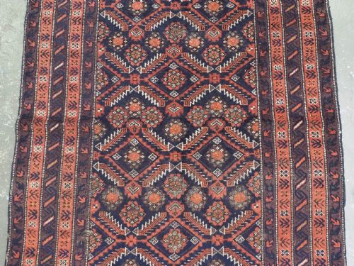 ANTIQUE SALAR KHANI BALUCH RUG WITH HERATI DESIGN CIRCA 1900 - ADDITIONAL PHOTO 3