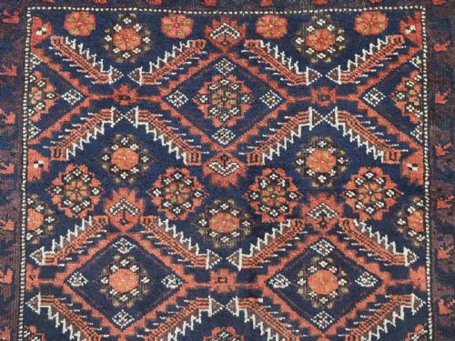 ANTIQUE SALAR KHANI BALUCH RUG WITH HERATI DESIGN CIRCA 1900 - ADDITIONAL PHOTO 7