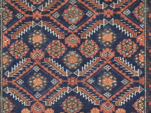 ANTIQUE SALAR KHANI BALUCH RUG WITH HERATI DESIGN CIRCA 1900 - ADDITIONAL PHOTO 8