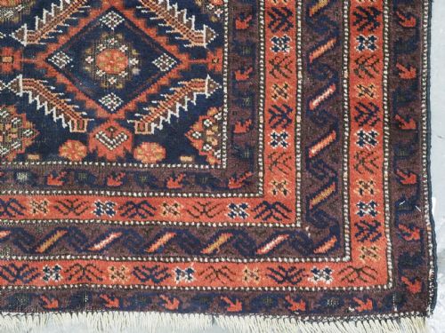 ANTIQUE SALAR KHANI BALUCH RUG WITH HERATI DESIGN CIRCA 1900 - ADDITIONAL PHOTO 9