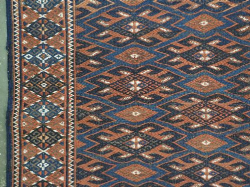 ANTIQUE YOMUT TURKMEN PALAS SOUMAK KILIM OUTSTANDING CONDITION CIRCA 1900 - ADDITIONAL PHOTO 6