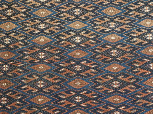 ANTIQUE YOMUT TURKMEN PALAS SOUMAK KILIM OUTSTANDING CONDITION CIRCA 1900 - ADDITIONAL PHOTO 9
