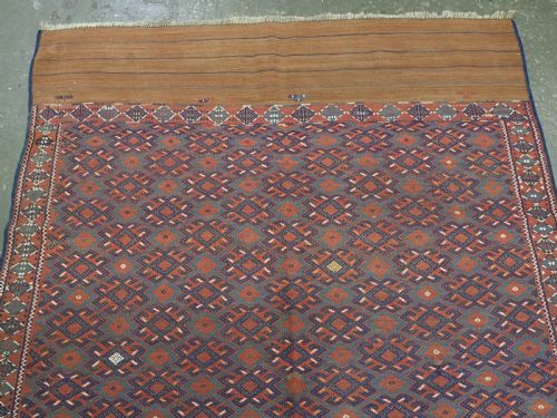 ANTIQUE YOMUT TURKMEN PALAS SOUMAK KILIM OUTSTANDING CONDITION LONG KILIM ENDS CIRCA 1900 - ADDITIONAL PHOTO 2