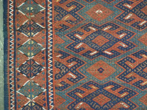 ANTIQUE YOMUT TURKMEN PALAS SOUMAK KILIM OUTSTANDING CONDITION LONG KILIM ENDS CIRCA 1900 - ADDITIONAL PHOTO 6