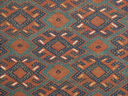 ANTIQUE YOMUT TURKMEN PALAS SOUMAK KILIM OUTSTANDING CONDITION LONG KILIM ENDS CIRCA 1900 - ADDITIONAL PHOTO 7