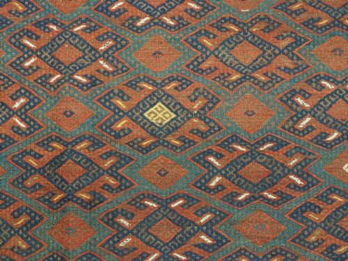 ANTIQUE YOMUT TURKMEN PALAS SOUMAK KILIM OUTSTANDING CONDITION LONG KILIM ENDS CIRCA 1900 - ADDITIONAL PHOTO 8