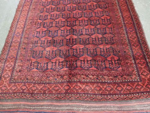 ANTIQUE CHAKHANSUR BALUCH MAIN CARPET WESTERN AFGHANISTAN CIRCA 1890 - ADDITIONAL PHOTO 4