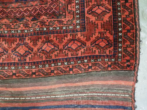 ANTIQUE CHAKHANSUR BALUCH MAIN CARPET WESTERN AFGHANISTAN CIRCA 1890 - ADDITIONAL PHOTO 6