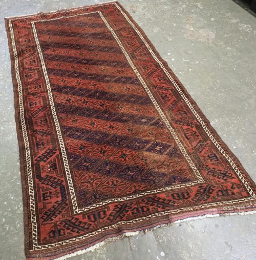 ANTIQUE KHORASAN BALUCH RUG CALYX LATTICE DESIGN CIRCA 1880 - ADDITIONAL PHOTO 1