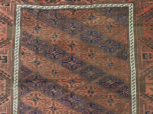ANTIQUE KHORASAN BALUCH RUG CALYX LATTICE DESIGN CIRCA 1880 - ADDITIONAL PHOTO 8