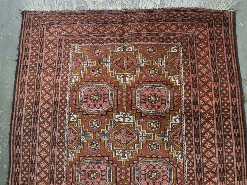 ANTIQUE SALAR KHANI BALUCH RUG LARGE GUL DESIGN CIRCA 1900 - ADDITIONAL PHOTO 3