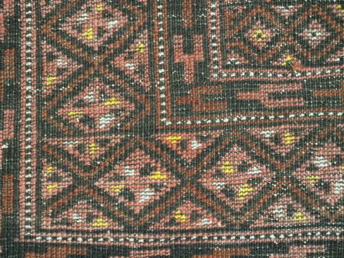 ANTIQUE SALAR KHANI BALUCH RUG LARGE GUL DESIGN CIRCA 1900 - ADDITIONAL PHOTO 12