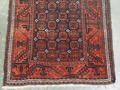 ANTIQUE KHORASAN BALUCH RUG WITH MINA KHANI DESIGN CIRCA 1900 - ADDITIONAL PHOTO 3
