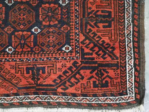 ANTIQUE KHORASAN BALUCH RUG WITH MINA KHANI DESIGN CIRCA 1900 - ADDITIONAL PHOTO 8