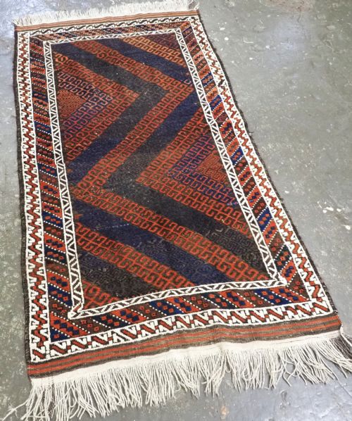 ANTIQUE BALUCH RUG WITH MUSHWANI TYPE DESIGN HERAT REGION CIRCA 1900 - ADDITIONAL PHOTO 1