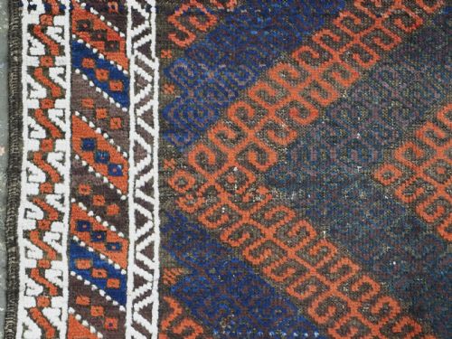 ANTIQUE BALUCH RUG WITH MUSHWANI TYPE DESIGN HERAT REGION CIRCA 1900 - ADDITIONAL PHOTO 6