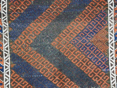 ANTIQUE BALUCH RUG WITH MUSHWANI TYPE DESIGN HERAT REGION CIRCA 1900 - ADDITIONAL PHOTO 8