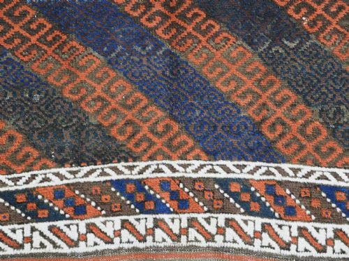 ANTIQUE BALUCH RUG WITH MUSHWANI TYPE DESIGN HERAT REGION CIRCA 1900 - ADDITIONAL PHOTO 9