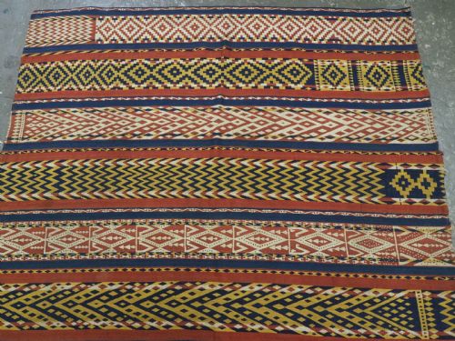ANTIQUE CENTRAL ASIAN UZBEK GAJERI KILIM STRIKING DESIGN AND LARGE SIZE CIRCA 1900 - ADDITIONAL PHOTO 2