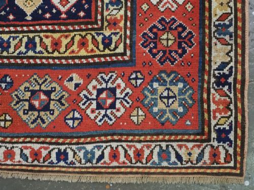 ANTIQUE CAUCASIAN KAZAK RUNNER GENDJE REGION WITH BOTEH DESIGN CIRCA 1890 - ADDITIONAL PHOTO 10