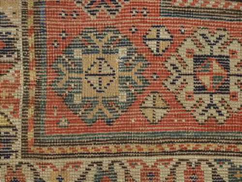 ANTIQUE CAUCASIAN KAZAK RUNNER GENDJE REGION WITH BOTEH DESIGN CIRCA 1890 - ADDITIONAL PHOTO 11