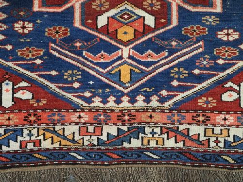 ANTIQUE CAUCASIAN ARMENIAN ERIVAN RUG CLASSIC TRIPLE LOBBED MEDALLION DESIGN CIRCA 1920 - ADDITIONAL PHOTO 11