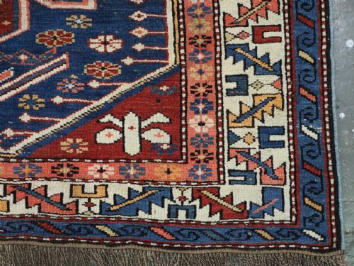 ANTIQUE CAUCASIAN ARMENIAN ERIVAN RUG CLASSIC TRIPLE LOBBED MEDALLION DESIGN CIRCA 1920 - ADDITIONAL PHOTO 12