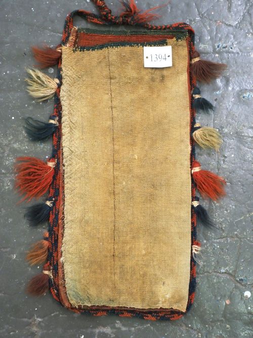 ANTIQUE YOMUT TURKMEN SPINDLE BAG 'IGSALYK' WITH PLAIN WEAVE BACK CIRCA 1880 - ADDITIONAL PHOTO 4