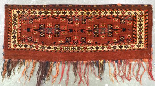 Antique Yomut Turkmen Torba with 'Kepse' Gul Design, Circa 1880.