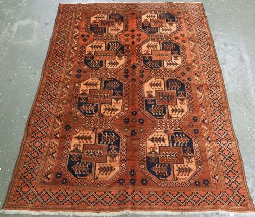 Antique Afghan Sulayman Ersari Turkmen Carpet, Northern Afghanistan, Circa 1900.