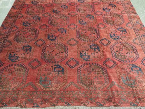 ANTIQUE AFGHAN ERSARI CARPET SUPERB WARM RED COLOUR CIRCA 1900 - ADDITIONAL PHOTO 4