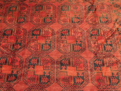ANTIQUE AFGHAN ERSARI TURKMEN CARPET OF EXCEPTIONALLY LARGE SIZE PERFECT CONDITION CIRCA 1900 - ADDITIONAL PHOTO 8