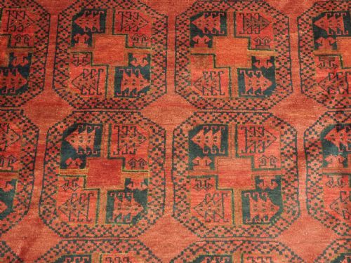 ANTIQUE AFGHAN ERSARI TURKMEN CARPET OF EXCEPTIONALLY LARGE SIZE PERFECT CONDITION CIRCA 1900 - ADDITIONAL PHOTO 9