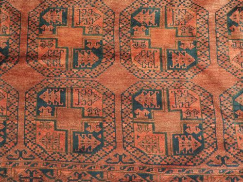 ANTIQUE AFGHAN ERSARI TURKMEN CARPET OF EXCEPTIONALLY LARGE SIZE PERFECT CONDITION CIRCA 1900 - ADDITIONAL PHOTO 10