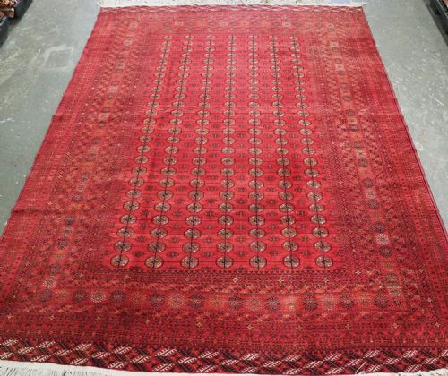 ANTIQUE AFGHAN TURKMEN CARPET OUTSTANDING HARD WEARING CARPET CIRCA 1920