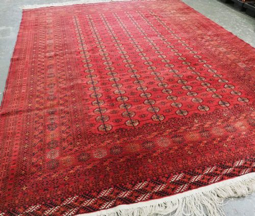ANTIQUE AFGHAN TURKMEN CARPET OUTSTANDING HARD WEARING CARPET CIRCA 1920 - ADDITIONAL PHOTO 1